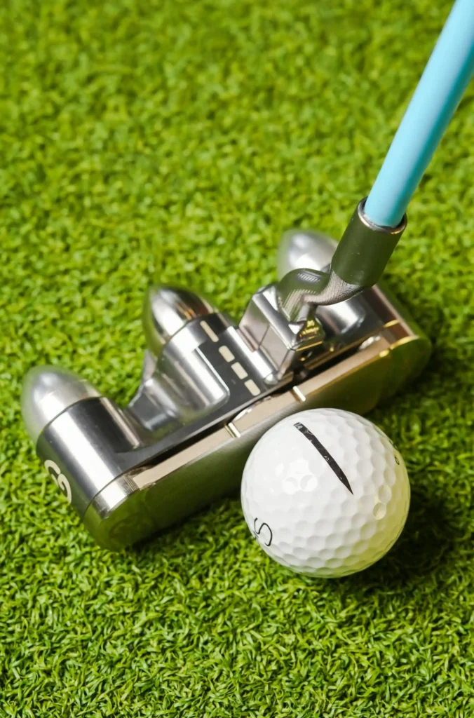 putting a sugar alignment golf ball